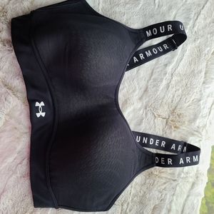 Women's Black Under Armor Infinity High Sports Bra - Size L